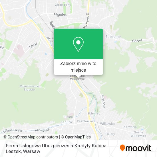 Mapa Firma Usługowa Ubezpieczenia Kredyty Kubica Leszek