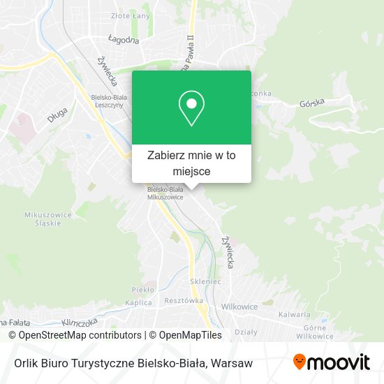 Mapa Orlik Biuro Turystyczne Bielsko-Biała