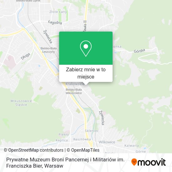 Mapa Prywatne Muzeum Broni Pancernej i Militariów im. Franciszka Bier