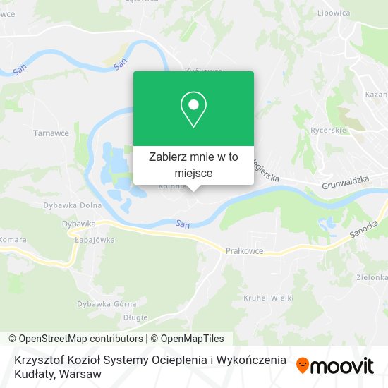 Mapa Krzysztof Kozioł Systemy Ocieplenia i Wykończenia Kudłaty