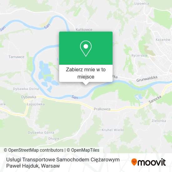 Mapa Usługi Transportowe Samochodem Ciężarowym Paweł Hajduk