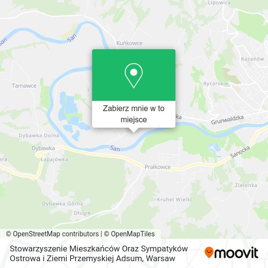 Mapa Stowarzyszenie Mieszkańców Oraz Sympatyków Ostrowa i Ziemi Przemyskiej Adsum