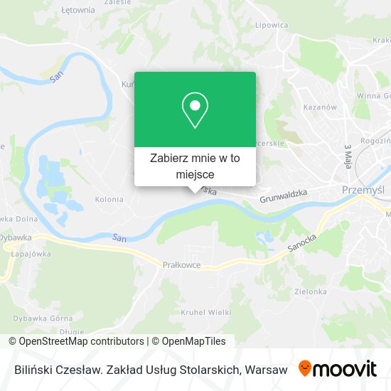 Mapa Biliński Czesław. Zakład Usług Stolarskich