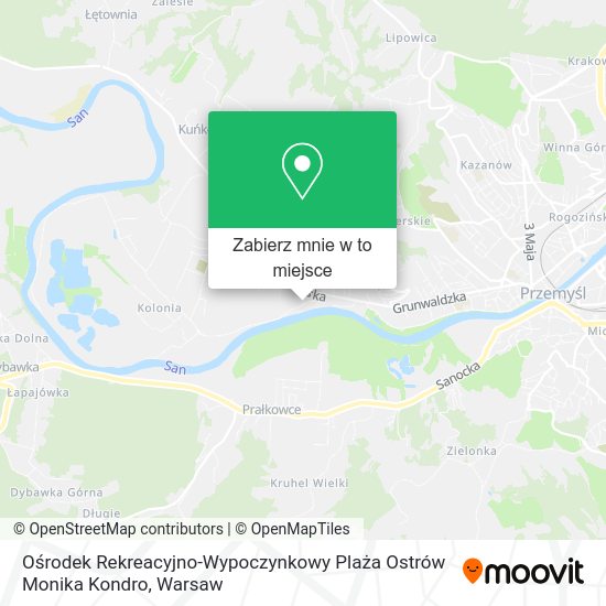 Mapa Ośrodek Rekreacyjno-Wypoczynkowy Plaża Ostrów Monika Kondro