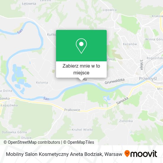 Mapa Mobilny Salon Kosmetyczny Aneta Bodziak