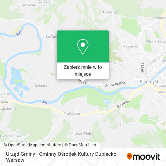 Mapa Urząd Gminy - Gminny Ośrodek Kultury Dubiecko