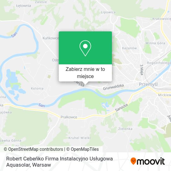 Mapa Robert Cebeńko Firma Instalacyjno Usługowa Aquasolar