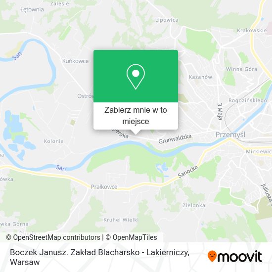 Mapa Boczek Janusz. Zakład Blacharsko - Lakierniczy