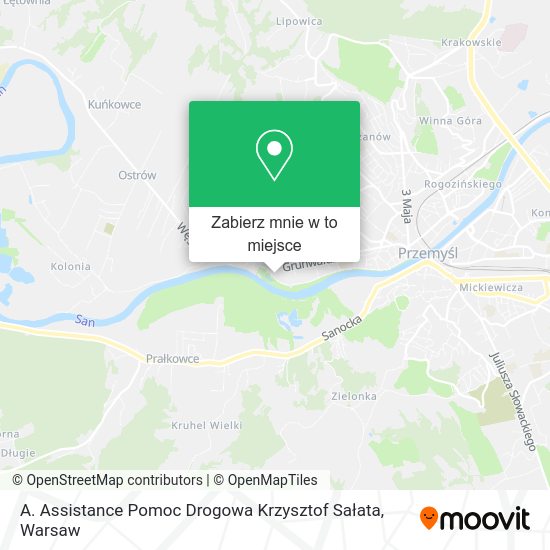 Mapa A. Assistance Pomoc Drogowa Krzysztof Sałata