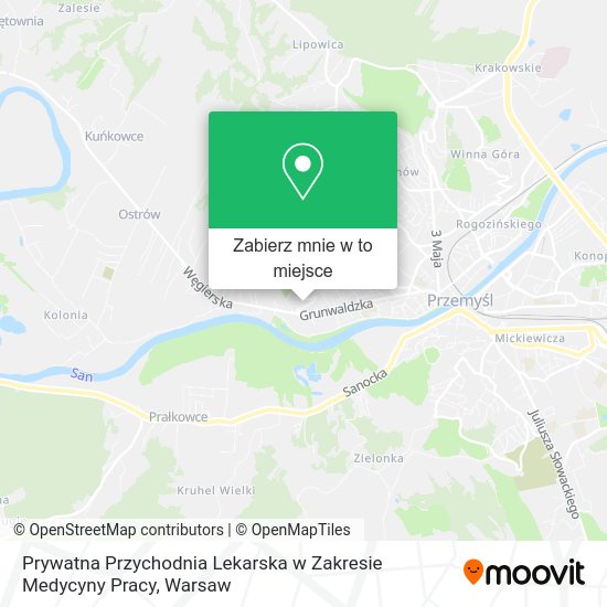 Mapa Prywatna Przychodnia Lekarska w Zakresie Medycyny Pracy