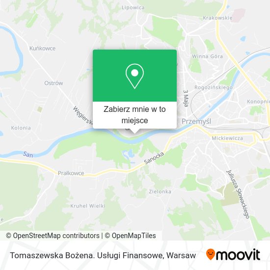 Mapa Tomaszewska Bożena. Usługi Finansowe