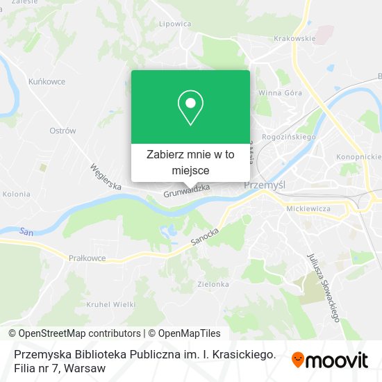 Mapa Przemyska Biblioteka Publiczna im. I. Krasickiego. Filia nr 7