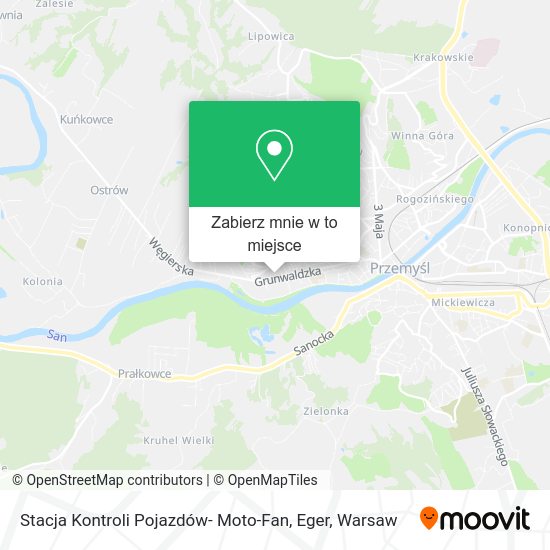 Mapa Stacja Kontroli Pojazdów- Moto-Fan, Eger