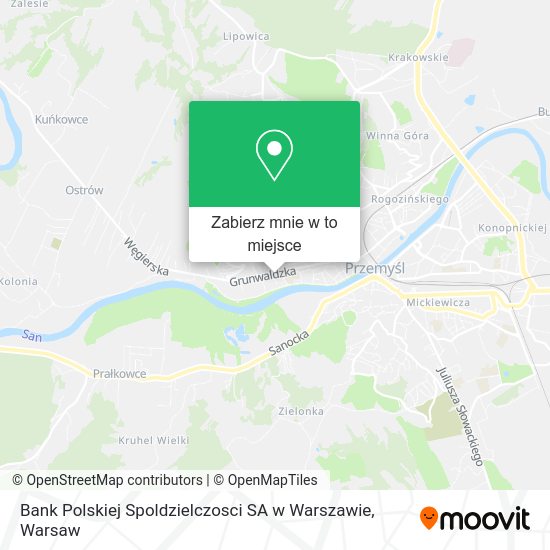 Mapa Bank Polskiej Spoldzielczosci SA w Warszawie