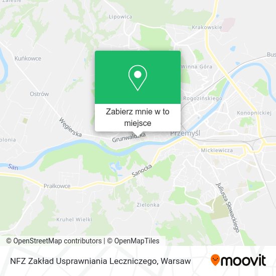 Mapa NFZ Zakład Usprawniania Leczniczego