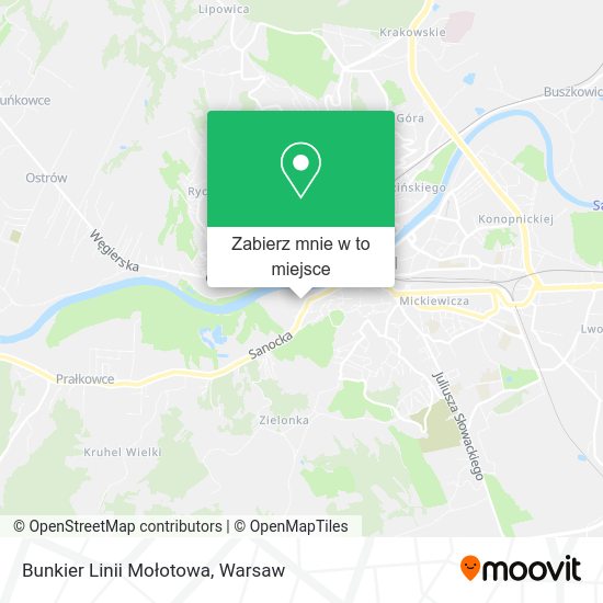 Mapa Bunkier Linii Mołotowa