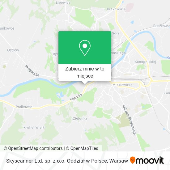 Mapa Skyscanner Ltd. sp. z o.o. Oddział w Polsce