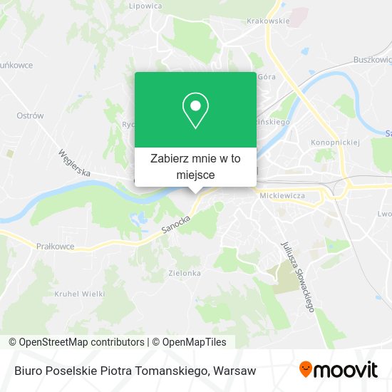 Mapa Biuro Poselskie Piotra Tomanskiego