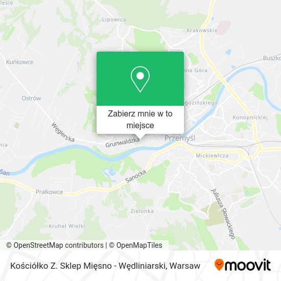 Mapa Kościółko Z. Sklep Mięsno - Wędliniarski