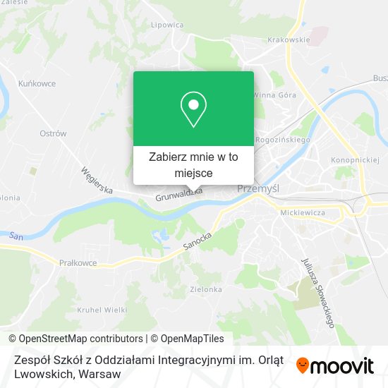 Mapa Zespół Szkół z Oddziałami Integracyjnymi im. Orląt Lwowskich