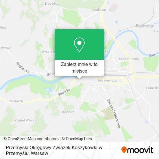 Mapa Przemyski Okręgowy Związek Koszykówki w Przemyślu