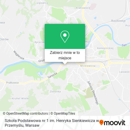 Mapa Szkoła Podstawowa nr 1 im. Henryka Sienkiewicza w Przemyślu