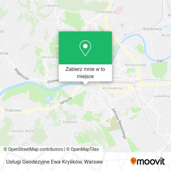 Mapa Usługi Geodezyjne Ewa Kryśków