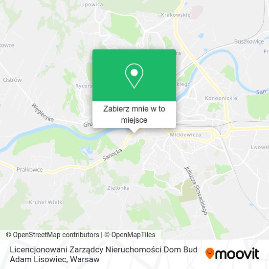 Mapa Licencjonowani Zarządcy Nieruchomości Dom Bud Adam Lisowiec