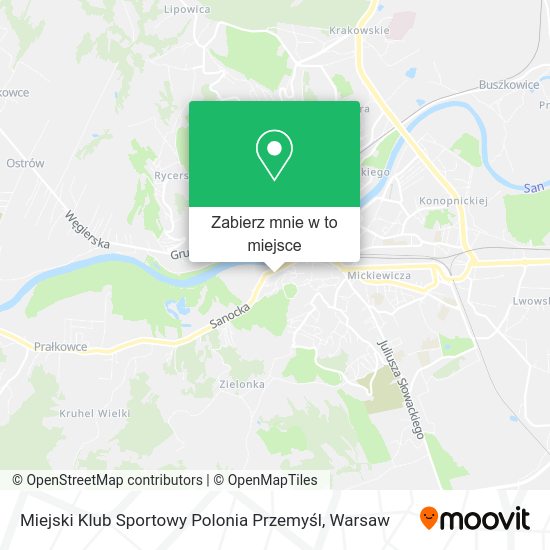 Mapa Miejski Klub Sportowy Polonia Przemyśl