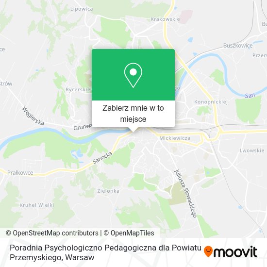 Mapa Poradnia Psychologiczno Pedagogiczna dla Powiatu Przemyskiego