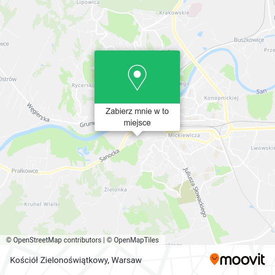 Mapa Kościół Zielonoświątkowy