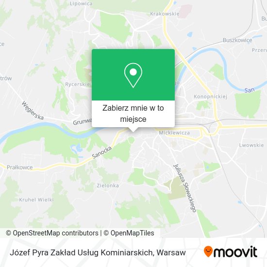 Mapa Józef Pyra Zakład Usług Kominiarskich