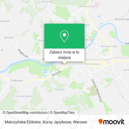 Mapa Malczyńska Elżbieta. Kursy Językowe