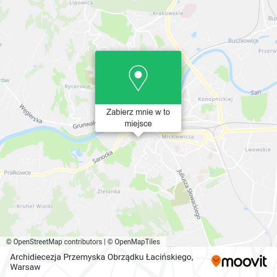 Mapa Archidiecezja Przemyska Obrządku Łacińskiego