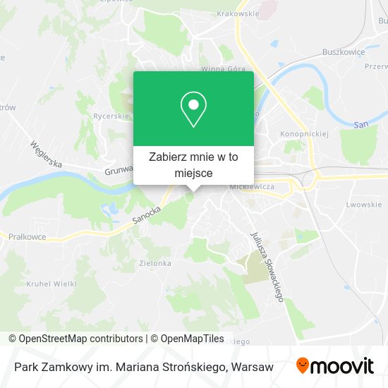 Mapa Park Zamkowy im. Mariana Strońskiego