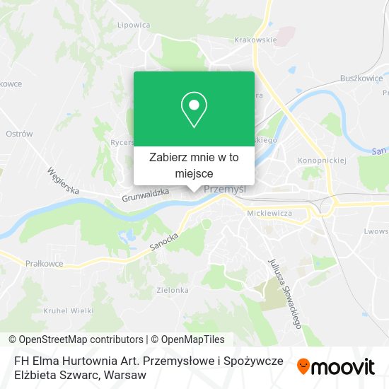 Mapa FH Elma Hurtownia Art. Przemysłowe i Spożywcze Elżbieta Szwarc