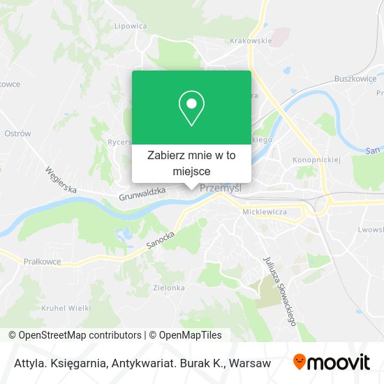 Mapa Attyla. Księgarnia, Antykwariat. Burak K.