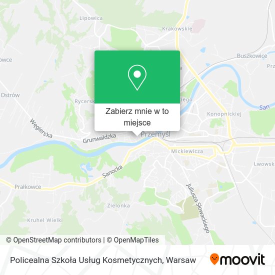 Mapa Policealna Szkoła Usług Kosmetycznych