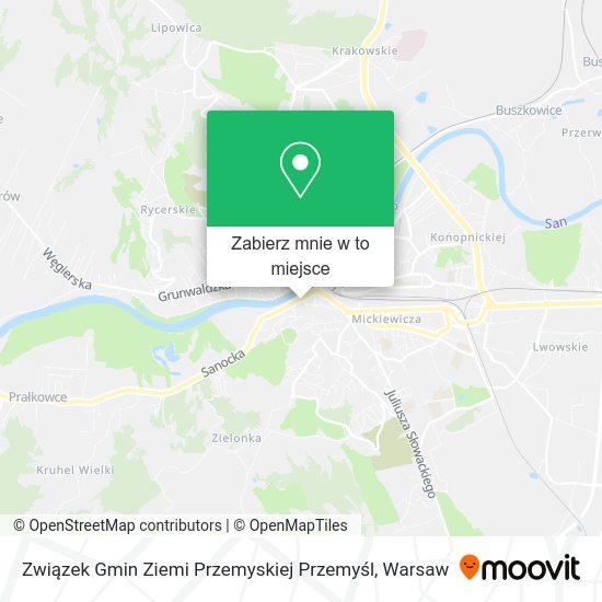 Mapa Związek Gmin Ziemi Przemyskiej Przemyśl