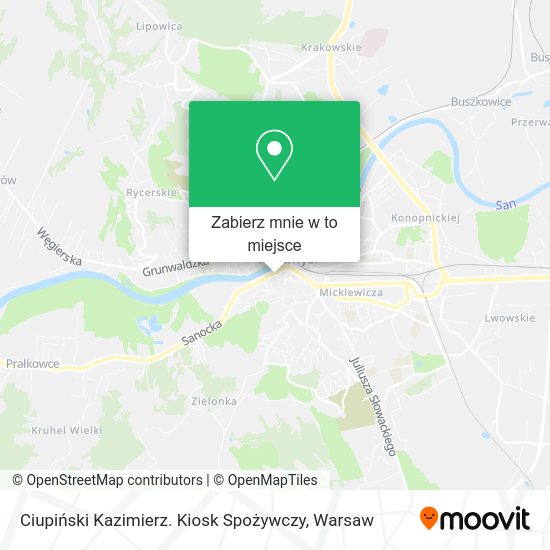 Mapa Ciupiński Kazimierz. Kiosk Spożywczy