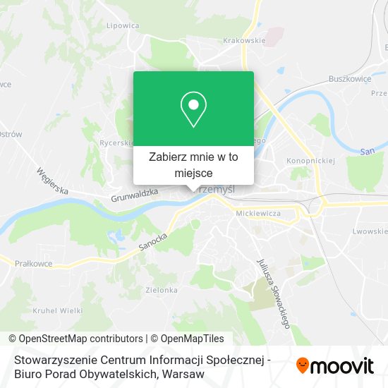 Mapa Stowarzyszenie Centrum Informacji Społecznej - Biuro Porad Obywatelskich