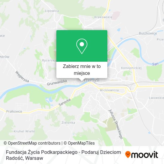 Mapa Fundacja Życia Podkarpackiego - Podaruj Dzieciom Radość