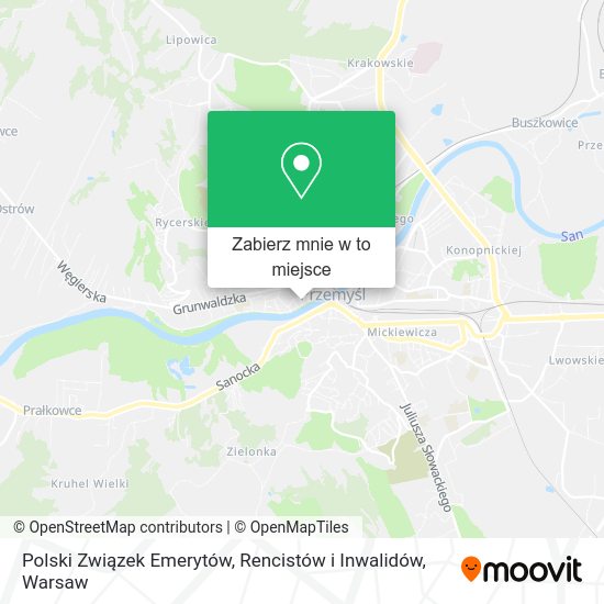 Mapa Polski Związek Emerytów, Rencistów i Inwalidów