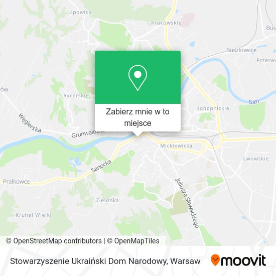 Mapa Stowarzyszenie Ukraiński Dom Narodowy