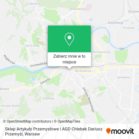 Mapa Sklep Artykuły Przemysłowe i AGD Chlebek Dariusz Przemyśl