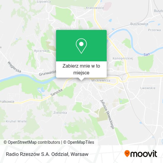 Mapa Radio Rzeszów S.A. Oddział