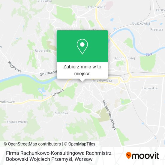 Mapa Firma Rachunkowo-Konsultingowa Rachmistrz Bobowski Wojciech Przemyśl