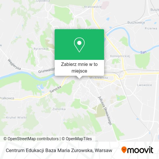 Mapa Centrum Edukacji Baza Maria Zurowska