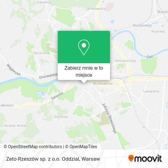 Mapa Zeto-Rzeszów sp. z o.o. Oddzial