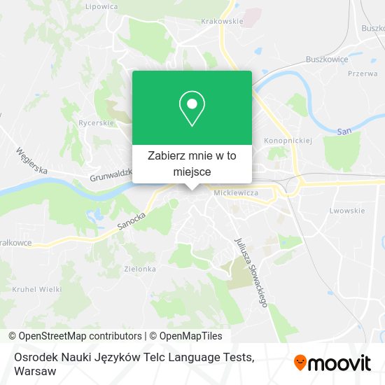 Mapa Osrodek Nauki Języków Telc Language Tests